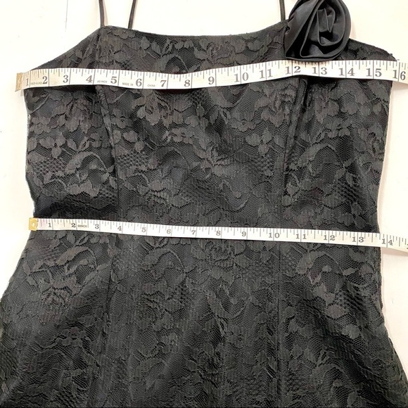 Vintage New Leaf by Samir Dress Small Black Cocktail Evening Party Tulle Y2K - Picture 13 of 15